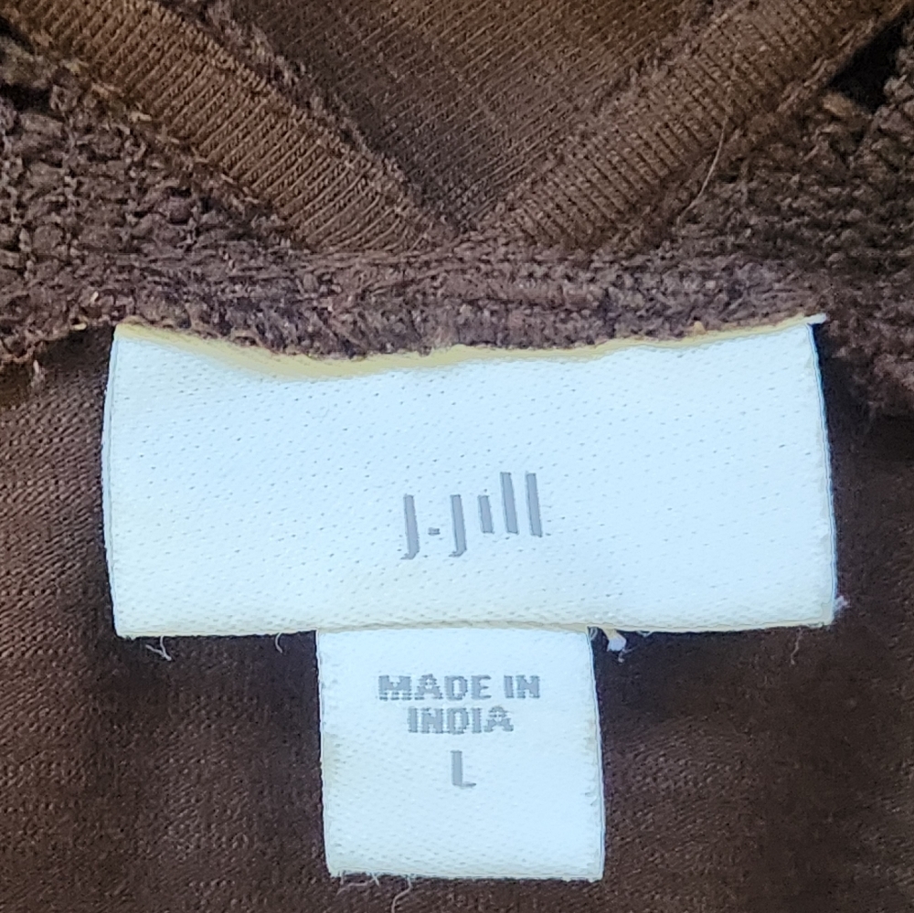 J. JILL Kona Brown Crocheted Lace Shift Dress - Size L - Picture 13 of 15